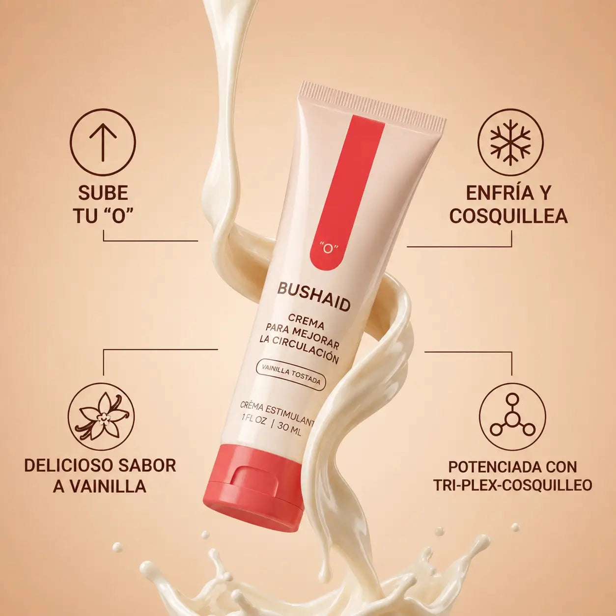 Crema Potenciadora BushAid™ Glaseado de Vainilla